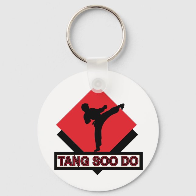 Tang Soo Do red diamant Nyckelring (Framsida)