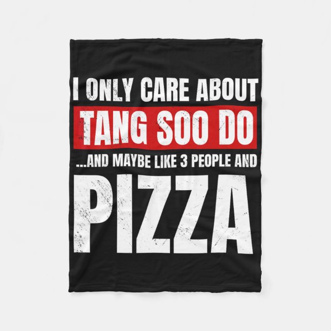 Tang Soo Do Sparring Martial Artist Karate Master Fleecefilt (Framsidan)