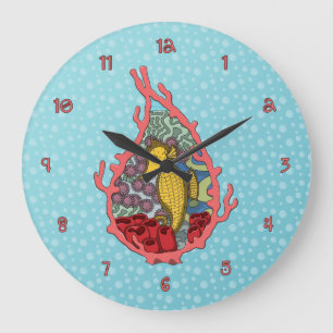 Tanga, Seahorse Clock Stor Klocka