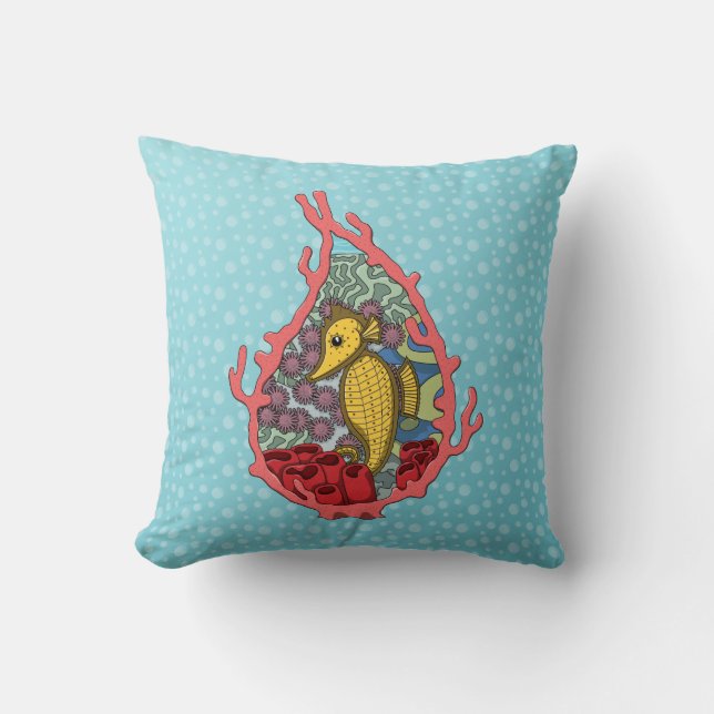 Tanga the Seahorse Pillow Kudde (Framsida)