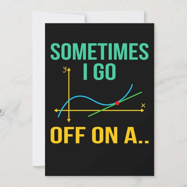 Tangent Math Teacher Mathematics Math Student Tack Kort (Framsida)