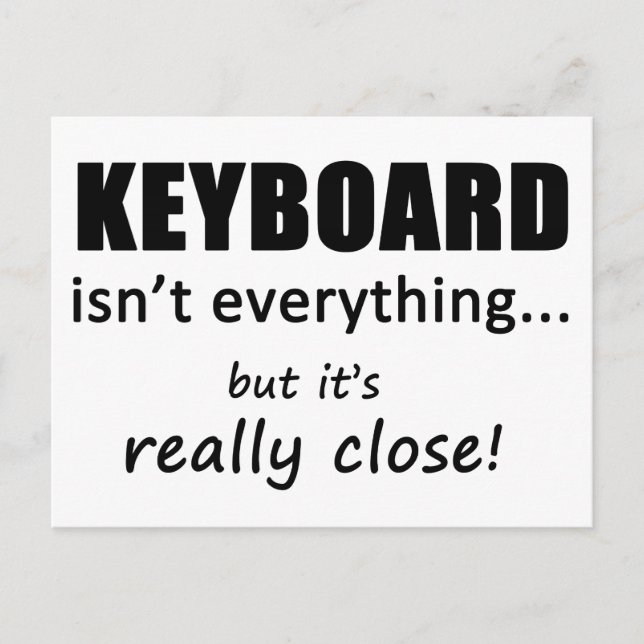 Tangentbord är inte allt vykort (Framsida)