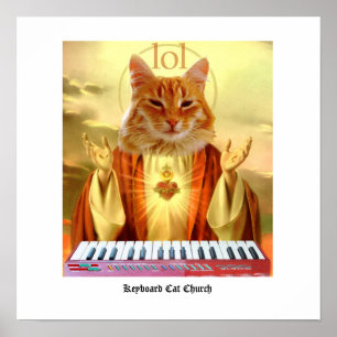 Tangentbord Cat Church Poster