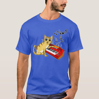 Tangentbord cat piano piano piano t shirt
