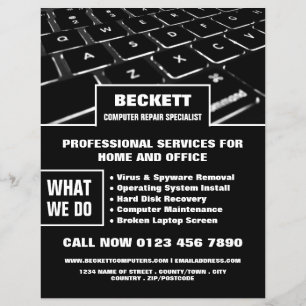 Tangentbord, Computer Repair Specialist Reklamatio Reklamblad