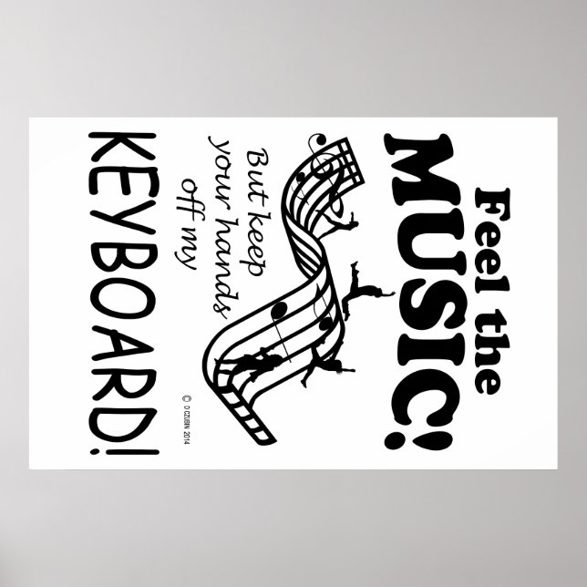 Tangentbord känner musiken poster (Framsidan)