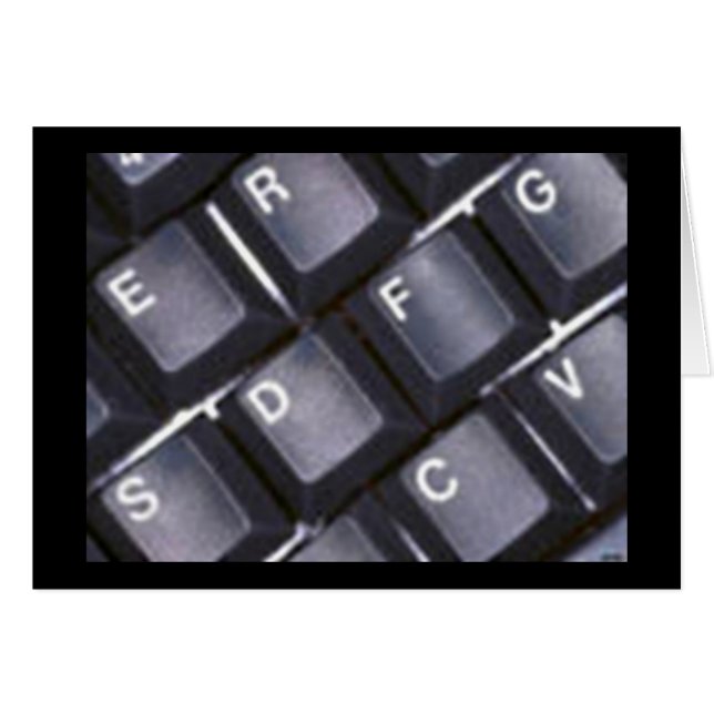 Tangentbord-kort Hälsningskort (Framsidan Horizontal)