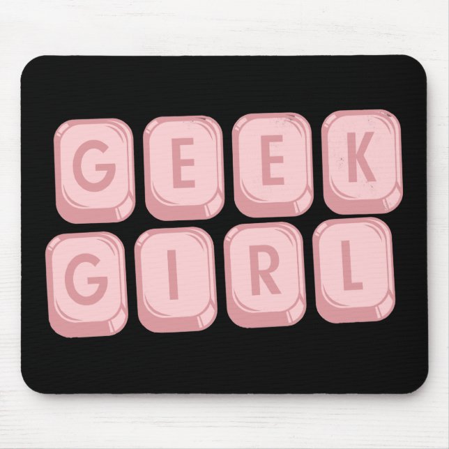 Tangentbord Mousepad för Geekflickarosor Musmatta (Framsidan)