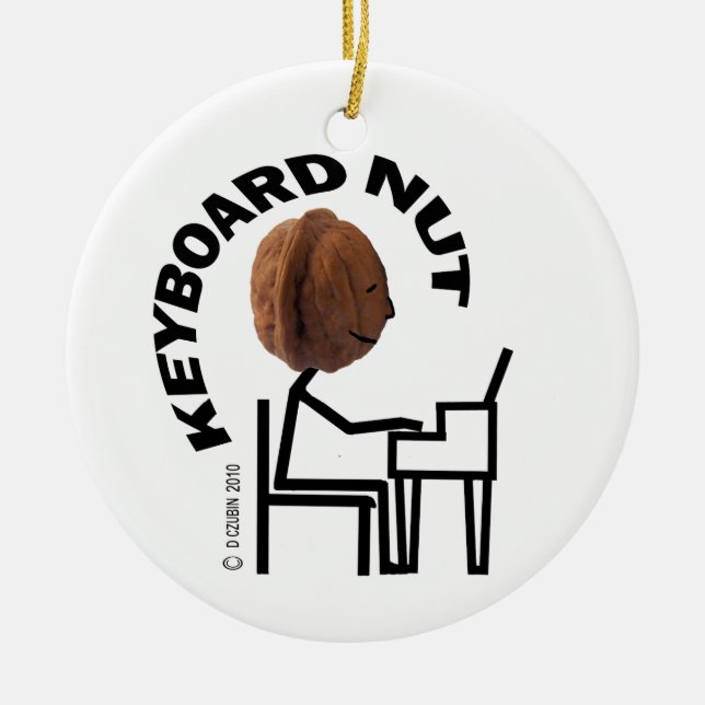Tangentbord Nöt Julgransprydnad Keramik (Framsidan)