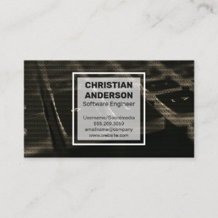 Tangentbord och kod visitkort