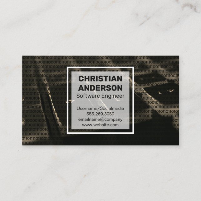 Tangentbord och kod visitkort (Framsida)