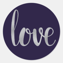 Tangentbord och silver kärlek, fotnotssymbol runt klistermärke