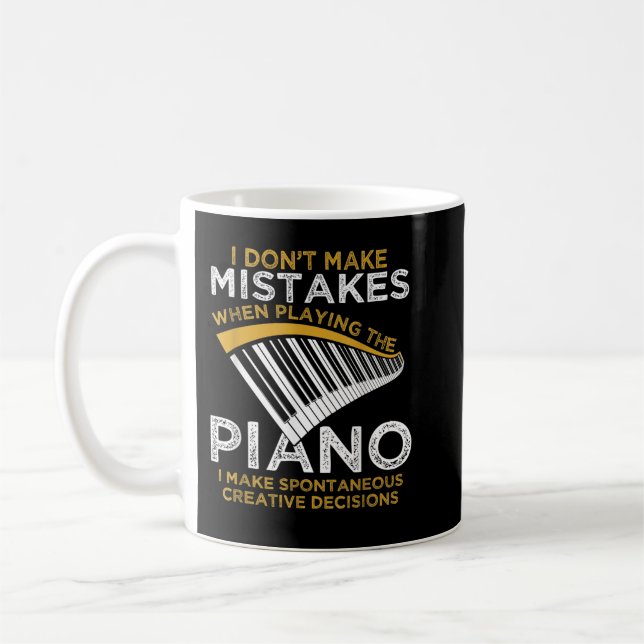 Tangentbord Pianist Gifts Music Musician Piano Kaffemugg (Vänster)