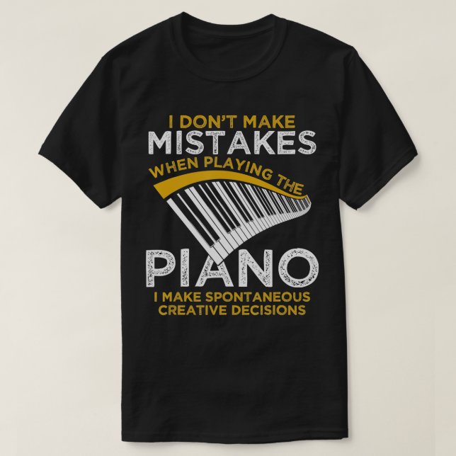 Tangentbord Pianist Gifts Music Musician Piano T Shirt (Design framsida)