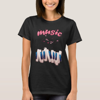 Tangentbord Pianist Musician Piano T Shirt