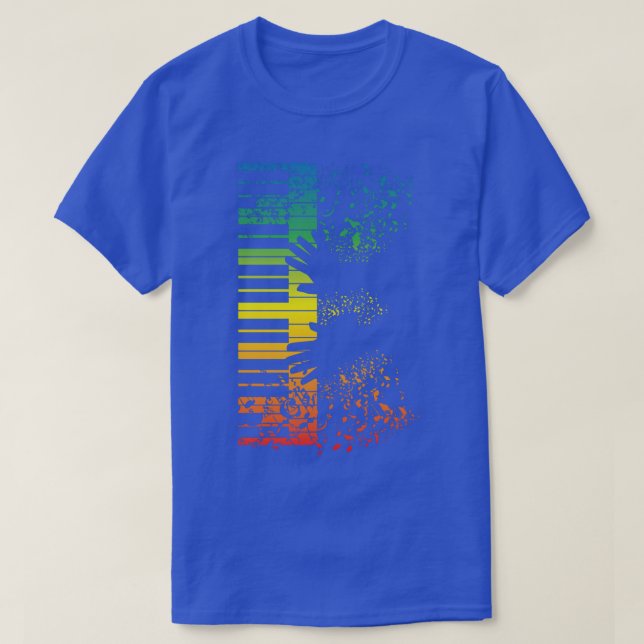 Tangentbord Piano Gift Music Musician Instrument T Shirt (Design framsida)