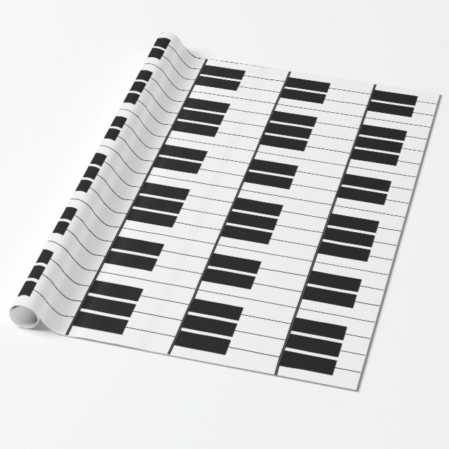Tangentbord Piano Nycklar Presentpapper (Utrullad)