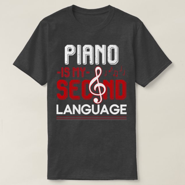 Tangentbord Piano Player Gift Piano T Shirt (Design framsida)