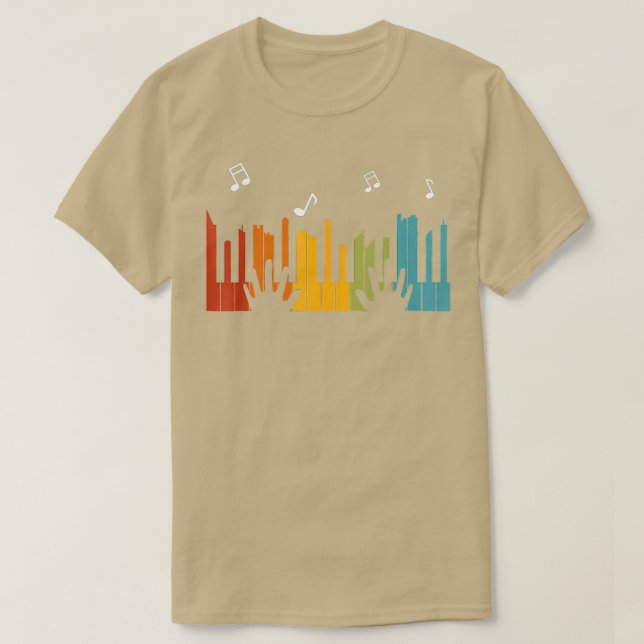 Tangentbord Piano Player Gift Piano T Shirt (Design framsida)
