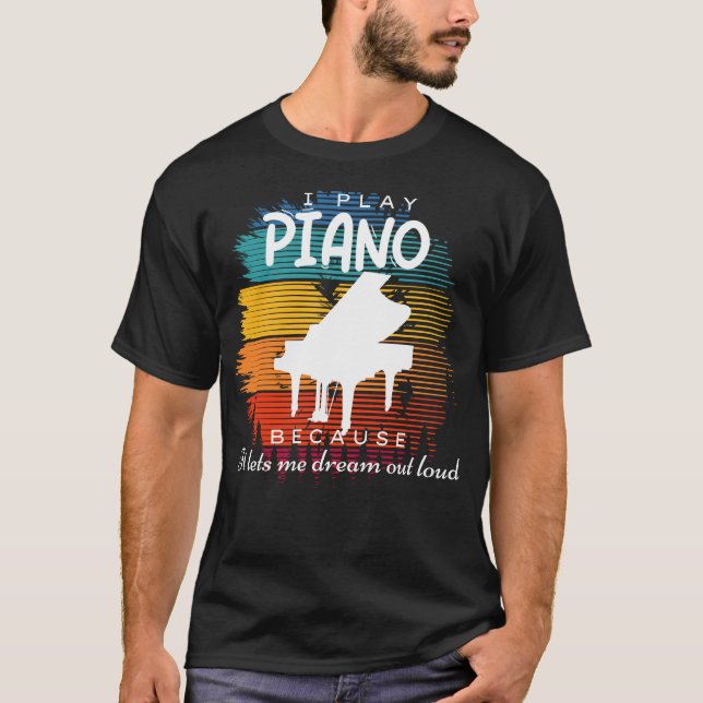 Tangentbord: Pianos Melodic Reverie T Shirt (Framsida)