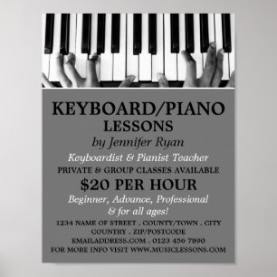 Tangentbord Player, Tangentbord, Piano Lessons Poster