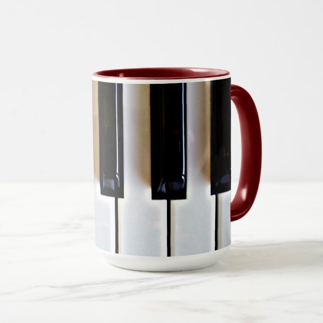 Tangentbord - Svartvit Mugg (Framsida höger)