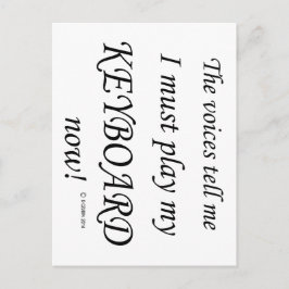 Tangentbord Voices säger att måste spela Vykort