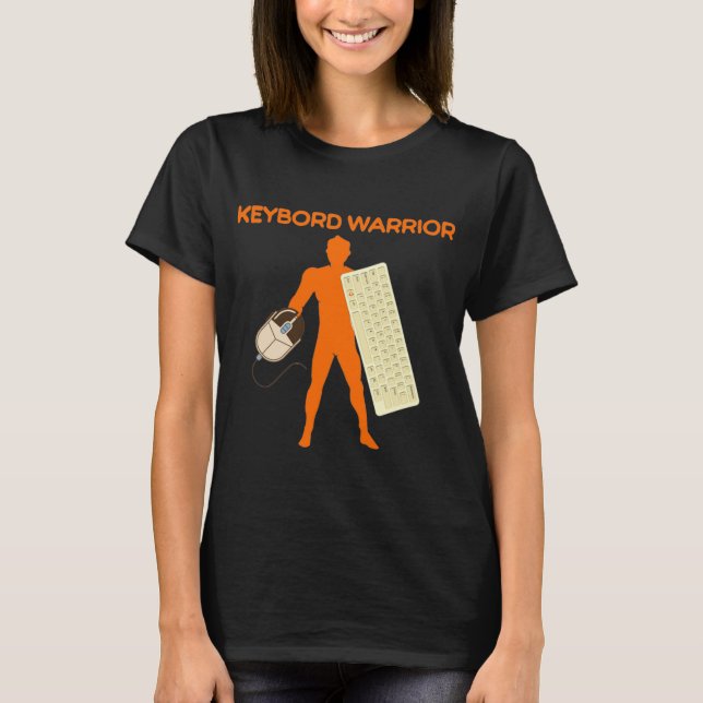 Tangentbord Warrior Funny Coola Design T Shirt (Framsida)