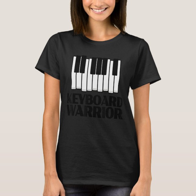 Tangentbord Warrior Music Dj Synth Synthesizer T Shirt (Framsida)