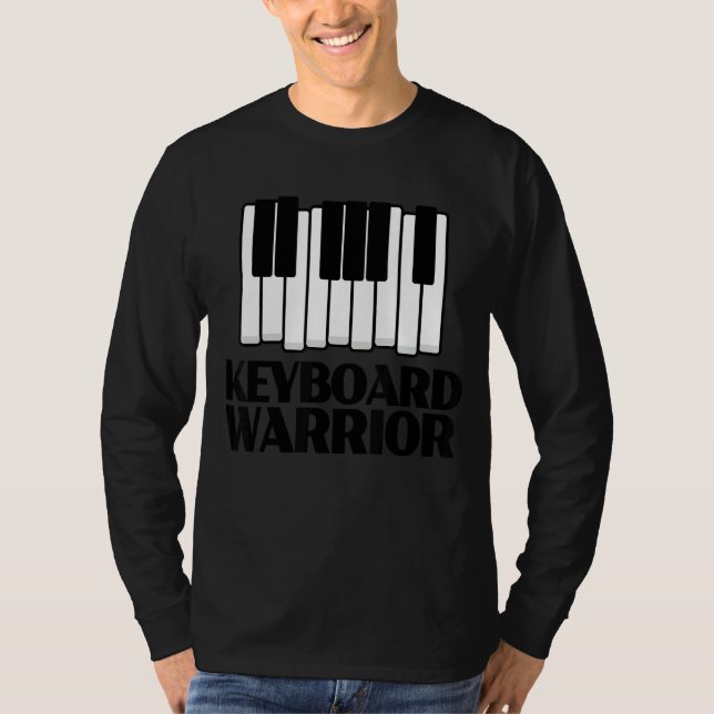 Tangentbord Warrior Music Dj Synth Synthesizer T Shirt (Framsida)