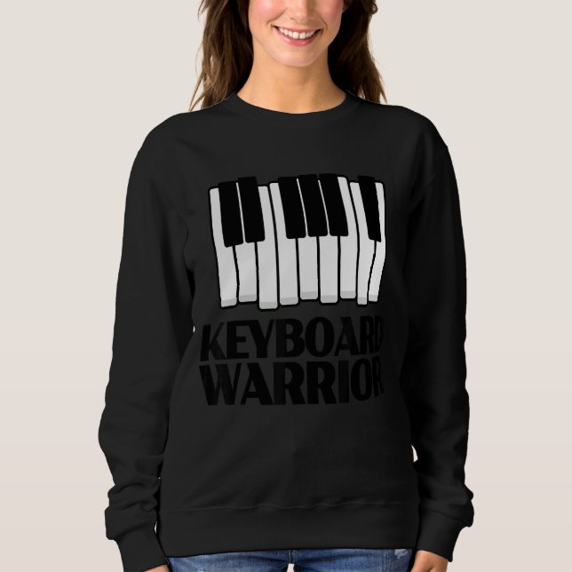 Tangentbord Warrior Music Dj Synth Synthesizer T Shirt (Framsida)