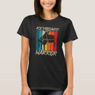 Tangentbord Warrior Piano Player Musician Pianist  T Shirt