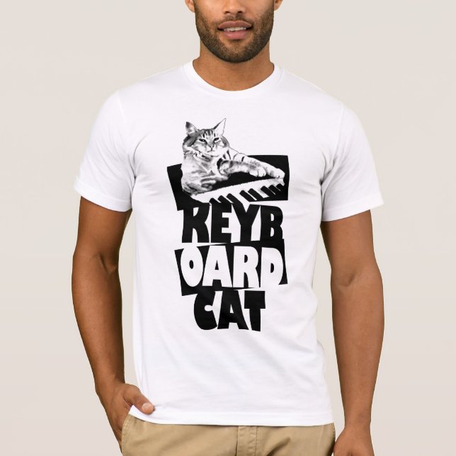 Tangentbordkatt - staplad utslagsplats tee shirt (Framsida)