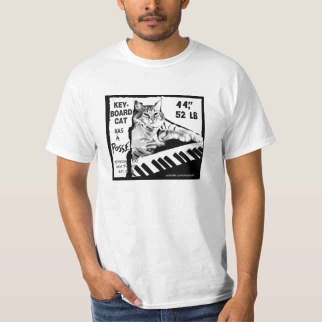 Tangentbordkatten har en Posseskjorta! Tee Shirt (Framsida)