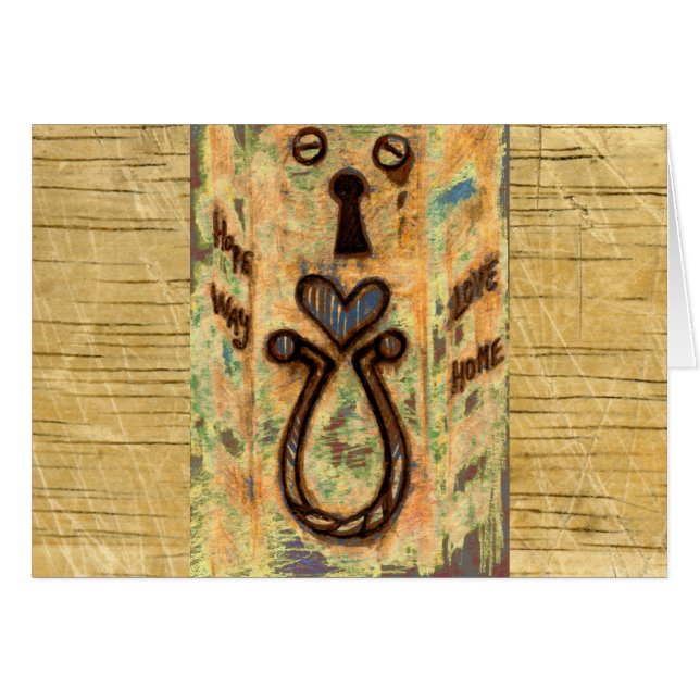 Tangenthål och hjärta hälsningskort (Framsidan Horizontal)