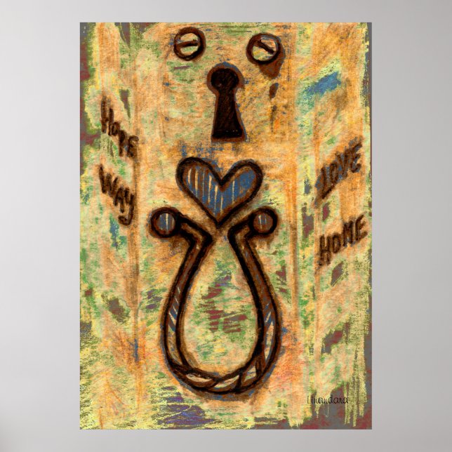 Tangenthål och hjärta poster (Framsidan)