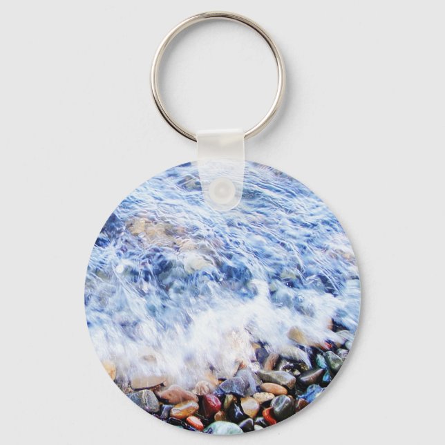 Tangentkedja för blått vatten nyckelring (Framsida)