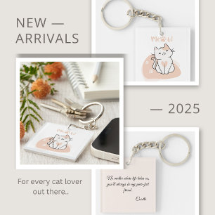 Tangentkedja för Lover-Personlig för Cute Cat med 