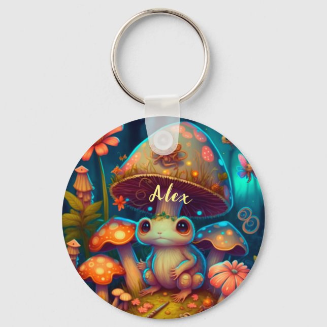 Tangentkedja för magisk söt grod nyckelring (Framsida)