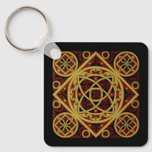 Tangentkedjan Red & Guld Celtic Design Nyckelring