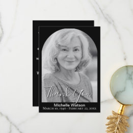 Tangentkort för elegantens vanliga bågfoto tack kort