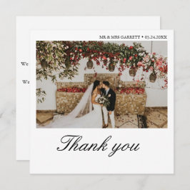 Tangentkort för minimalistiskt kvadratiskt Bröllop