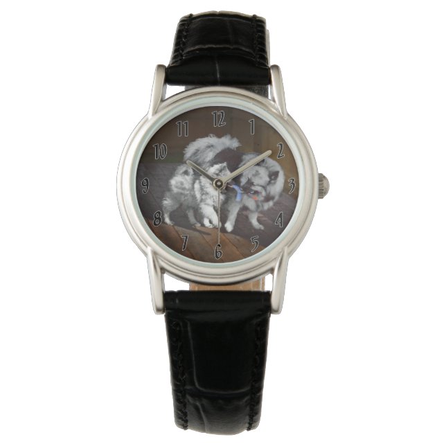 Tangenttidsmålning - Cute Original Hund Art Armbandsur (Framsida)