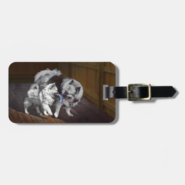 Tangenttidsmålning - Cute Original Hund Art Bagagebricka (Horisontell Framsida)