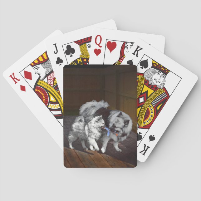 Tangenttidsmålning - Cute Original Hund Art Casinokort (Baksidan)