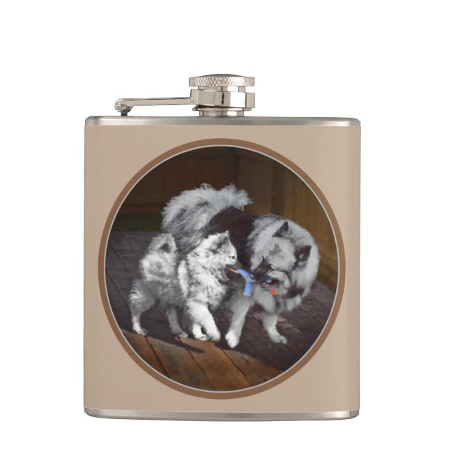 Tangenttidsmålning - Cute Original Hund Art Fickplunta (Framsidan)