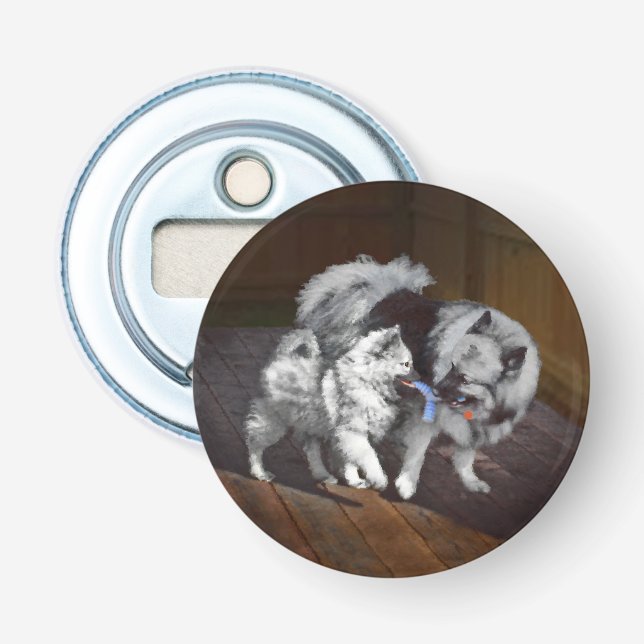 Tangenttidsmålning - Cute Original Hund Art Flasköppnare (Framsidan)