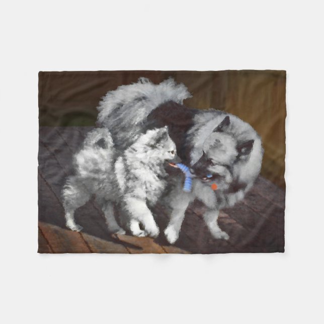 Tangenttidsmålning - Cute Original Hund Art Fleecefilt (Framsidan (Horisontell))