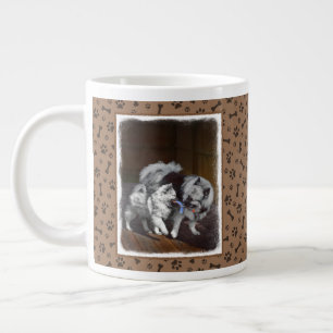Tangenttidsmålning - Cute Original Hund Art Jumbo Mugg