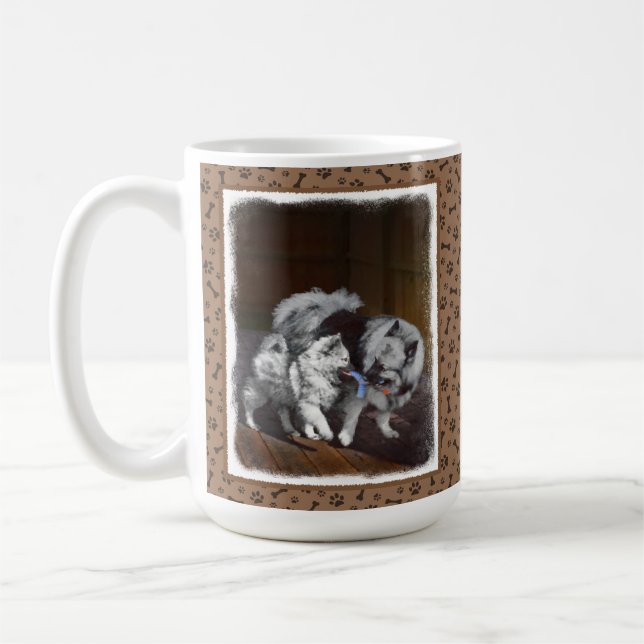 Tangenttidsmålning - Cute Original Hund Art Kaffemugg (Vänster)